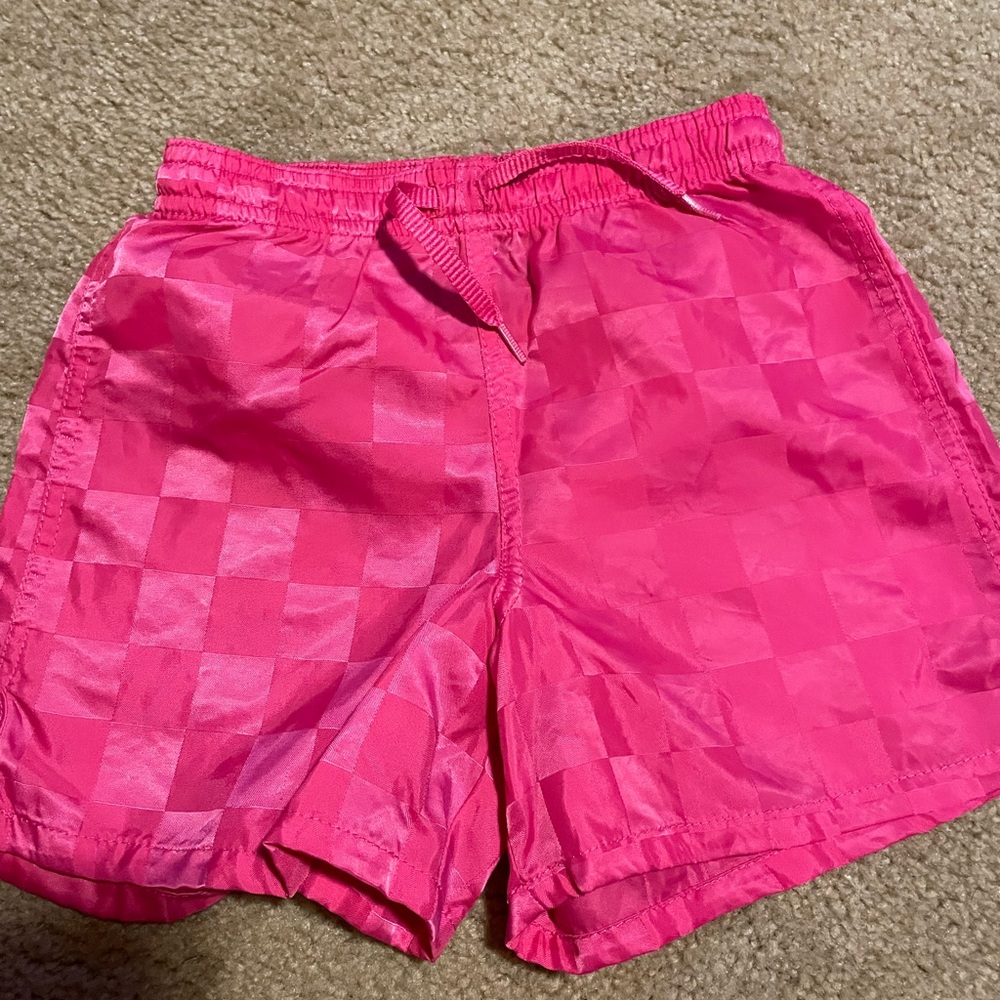 Umbro Kids Pink Checkered Shorts